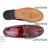 Men's Penny Loafer burgundy red Leather Dress Shoes Goodyear welted Leather Sole classic elegant Latino Marttely 800