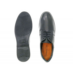 Men's classic lace-up Dress Shoes with leather lining black - Made in Spain