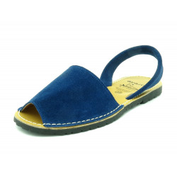 Avarca Damen Leder Sandalen blau navy Wildleder Menorca Schuhe Abarca Menorquina - MADE IN SPAIN