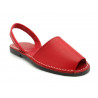 Avarca Menorquina Women's Flat Sandals red Premium Leather Menorcan Shoes Abarca 2010 C. Ortuño