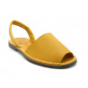 Women's Flat Sandals yellow Premium Leather Avarca Menorquina Spanish Abarca summer Shoes 2010 C. Ortuño