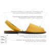 Women's Flat Sandals yellow Premium Leather Avarca Menorquina Spanish Abarca summer Shoes 2010 C. Ortuño