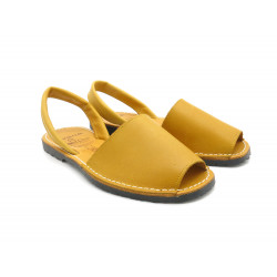 Avarca Women's Flat Sandals Leather yellow Abarca Menorquina summer Shoes multicolor colorful spanish menorca