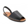 Avarca Menorquina Women's Flat Sandals Leather black soft padded insole Made In Spain C.Ortuno 2201 menorca mallorca ibiza