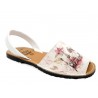 Damen Sandalen Leder Avarca Menorquina beige Paris Eifelturm Menorca Sommerschuhe Abarca C. Ortuño 331