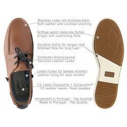 Herren Bootsschuhe Leder Segelschuhe Mokassin Rahmengenäht Echtleder braun Deckschuhe Goodyear flache Sohle dunkelbraun Casual