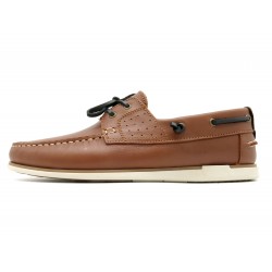 Men's Boat Shoes brown Leather Moccasin Deck Shoes Loafer Goodyear welted Casual 605 outlet