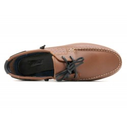 Herren Bootsschuhe Leder Segelschuhe Mokassin Rahmengenäht Echtleder braun Deckschuhe Goodyear flache Sohle dunkelbraun Casual