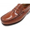 Herren Slipper Leder Business Schuhe Penny Loafer Anzugschuhe Goodyear Rahmengenäht Ledersohle cognac braun Latino Marttely 300