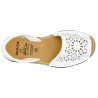 Avarca Menorquina leather white Women's flat sandals Menorca Abarca with laser cut pattern C.Ortuno Spanish shoes