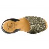 Avarca Menorquina Women's Sandals black-gold Glitter Sequins Menorca Shoes Leather strap C. Ortuno 275