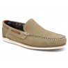 Herren Mokassin beige taupe Nubuk Leder Slipper Goodyear Rahmengenäht Schlupfschuhe Bootsschuhe Casual 606 Made In Portugal