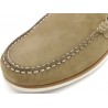 Herren Mokassin beige taupe Nubuk Leder Slipper Goodyear Rahmengenäht Schlupfschuhe Bootsschuhe Casual 606 Made In Portugal