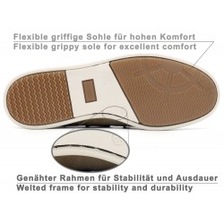 Herren Mokassin beige taupe Nubuk Leder Slipper Goodyear Rahmengenäht Schlupfschuhe Bootsschuhe Casual 606 Made In Portugal