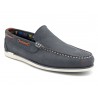 Men's Loafer Moccasin navy blue Nubuck Leather welted Slip-On Shoes Made In Portugal Casual 606