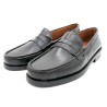 Herren Slipper Nappa Leder schwarz Business Schuhe Goodyear Rahmengenäht Gummisohle