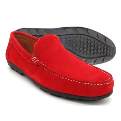 Herren Mokassins Leder Schlupfschuhe Wildleder Sneakers Goodyear Rahmengenäht rot loafer latino marttely Spanien