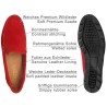 Men's moccasins red leather suede sneakers slip-on shoes Goodyear welted loafers latino marttely spain