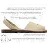 Damen Sandalen Leder beige Avarca Menorquina Echtleder Decksohle weich gepolstert flache Menorca Sommerschuhe Abarca C. Ortuño