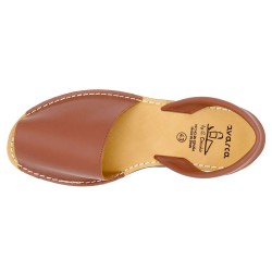 Women's Flat Sandals brown Leather Avarca Menorquina Menorca Summer Shoes Made In Spain Abarca Barca 201 C. Ortuño