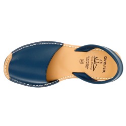 Damen Sandalen Leder Avarca Menorquina blau navy Menorca Schuhe Abarca Barca 201 C. Ortuño