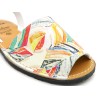 Women's Flat Sandals white colorful Leather Avarca Menorquina Summer Shoes 518 C. Ortuño Spain outlet sale