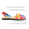 Avarca Menorquina Leather Women's Flat Sandals Summer Shoes red orange colorful 355 C. Ortuño